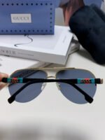 AVIATOR FRAME SUNGLASSES 570223 IN METAL - Image 37