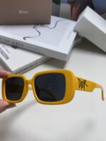 MONTAIGNE SUNGLASS 571593 IN YELLOW ACETATE TEXT LOGO - Image 14