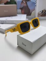 MONTAIGNE SUNGLASS 571593 IN YELLOW ACETATE TEXT LOGO - Image 7