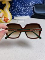 SQUARE FRAME SUNGLASSES 573309 IN ACETATE EMBOSSED LOGO - Image 46