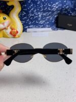 TRIOMPHE SUNGLASS 538532 IN BLACK ACETATE GOLD METAL - Image 4