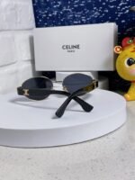 TRIOMPHE SUNGLASS 538532 IN BLACK ACETATE GOLD METAL - Image 14