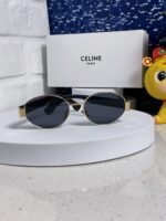 TRIOMPHE SUNGLASS 538532 IN BLACK ACETATE GOLD METAL - Image 15