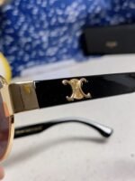 TRIOMPHE SUNGLASS 538532 IN BLACK ACETATE GOLD METAL - Image 17