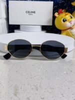 TRIOMPHE SUNGLASS 538532 IN BLACK ACETATE GOLD METAL - Image 18