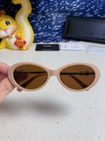 OVAL SUNGLASSES 640341 IN NUDE ACETATE METAL FRAME - Image 15