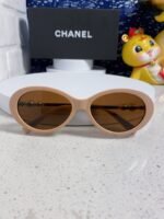 OVAL SUNGLASSES 640341 IN NUDE ACETATE METAL FRAME - Image 13