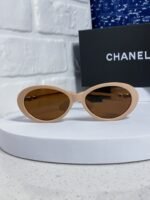 OVAL SUNGLASSES 640341 IN NUDE ACETATE METAL FRAME - Image 14