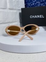 OVAL SUNGLASSES 640341 IN NUDE ACETATE METAL FRAME - Image 16
