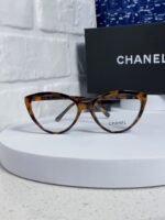 CAT EYE SUNGLASSES CH3393 IN HAVANA ACETATE CLEAR LENSES - Image 3