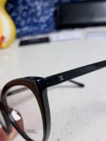 CAT EYE SUNGLASSES CH3393 IN BLACK ACETATE CLEAR LENSES - Image 6