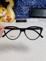 CAT EYE SUNGLASSES CH3393 IN BLACK ACETATE CLEAR LENSES - Image 12