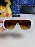 SQUARE SUNGLASSES CH5495 IN WHITE ACETATE BROWN LENSES - Image 13