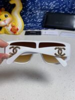 SQUARE SUNGLASSES CH5495 IN WHITE ACETATE BROWN LENSES - Image 14