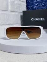 SQUARE SUNGLASSES CH5495 IN WHITE ACETATE BROWN LENSES - Image 7