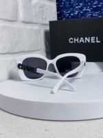 BUTTERFLY SUNGLASSES 641813 IN WHITE ACETATE BLACK METAL LOGO - Image 13