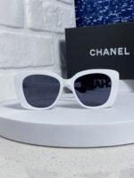 BUTTERFLY SUNGLASSES 641813 IN WHITE ACETATE BLACK METAL LOGO - Image 10