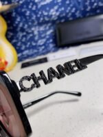 BUTTERFLY SUNGLASSES 641817 IN ACETATE BLACK METAL LOGO - Image 18