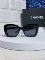 BUTTERFLY SUNGLASSES 641817 IN ACETATE BLACK METAL LOGO - Image 12