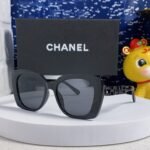 BUTTERFLY SUNGLASSES 641817 IN ACETATE BLACK METAL LOGO - Image 11