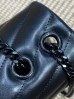 LOULOU SHOULDER BAG 32 IN BLACK QUILTED LAMBSKIN BLACK HARDWARE - Image 2