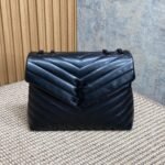 LOULOU SHOULDER BAG 32 IN BLACK QUILTED LAMBSKIN BLACK HARDWARE - Image 10