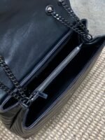 LOULOU SHOULDER BAG 32 IN BLACK QUILTED LAMBSKIN BLACK HARDWARE - Image 15
