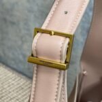 LE 5 À 7 SMALL SUPPLE 22 IN BABBY PINK CALFSKIN GOLD BUCKLE - Image 3