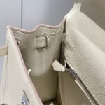 KELLY 25CM IN NATA EPSOM CALFSKIN SILVER HARDWARE - Image 16