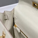 KELLY 25CM IN NATA EPSOM CALFSKIN GOLD HARDWARE - Image 8
