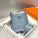 MINI NEO 18 EVELYNE BAG IN NEPAL BLUE GRAINED CALFSKIN - Image 13