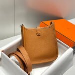 MINI NEO 18 EVELYNE BAG IN TAWNY BROWN GRAINED CALFSKIN - Image 7