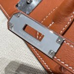 HM BIRKIN 30CM IN VEAU BARENIA SWIFT CALFSKIN ERCU TOILE CANVAS - Image 17