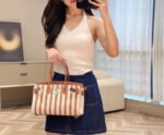 BIRKIN SHOULDER 29 IN GOLD CALFSKIN ÉCRU/BEIGE/FAUVE/ROSE POP/NOIR EMBROIDERY CANVAS - Image 11