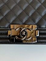 CHANEL BOY 25S 25 CM IN BLACK LAMBSKIN - Image 11