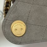 CC 25 HANDBAG 30 IN NATURAL GREY SUEDE GOLD HARDWARE - Image 2