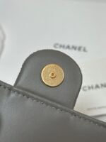 CC 25 HANDBAG 30 IN NATURAL GREY SUEDE GOLD HARDWARE - Image 18