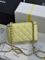 VANITY CASE 17 CRYSTAL STUDDED LOGO IN YELLOW CALFSKIN GOLD HARDWARE - Image 3