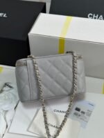 VANITY CASE 17 CRYSTAL STUDDED LOGO IN GREY CALFSKIN GOLD HARDWARE - Image 2