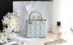 LADY 17 IN LIGHT BLUE LAMBSKIN WITH CANNAGE PATTERN - Image 12