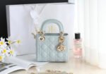 LADY 17 IN LIGHT BLUE LAMBSKIN WITH CANNAGE PATTERN - Image 11