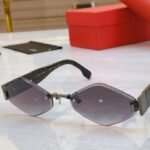PANTHÈRE RHOMBUS FRAME SUNGLASSES CT00638S IN METAL AND ACETATE - Image 10