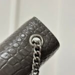 KATE TASSEL 24 CROCODILE PATTERN DARK GREY CALFSKIN - Image 17