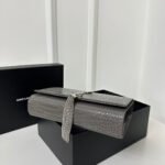 KATE TASSEL 24 CROCODILE PATTERN DARK GREY CALFSKIN - Image 16