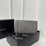 KATE TASSEL 24 CROCODILE PATTERN DARK GREY CALFSKIN - Image 12