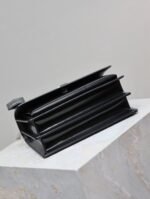 YSL 25S SUNSET MEDIUM 22 IN BLACK SHINY CALFSKIN SILVER HARDWRE - Image 18