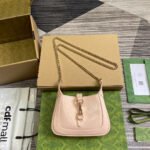 JACKIE NOTTE MINI BAG 19 IN LIGHT PINK CRACKED LACQUER CALFSKIN GOLD HARDWARE - Image 12
