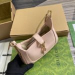 JACKIE NOTTE MINI BAG 19 IN LIGHT PINK CRACKED LACQUER CALFSKIN GOLD HARDWARE - Image 16