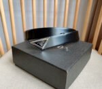 PRADA 25S BELT 33 MM IN BLACK CALFSKIN 551859 - Image 14