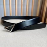 PRADA 25S BELT 33 MM IN BLACK CALFSKIN 551859 - Image 9